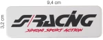 Μεταλλικο Αυτοκολλητο Logo ''simoni Racing'' Αλουμινιου 94x32mm Simoni Racing - 1τεμ.