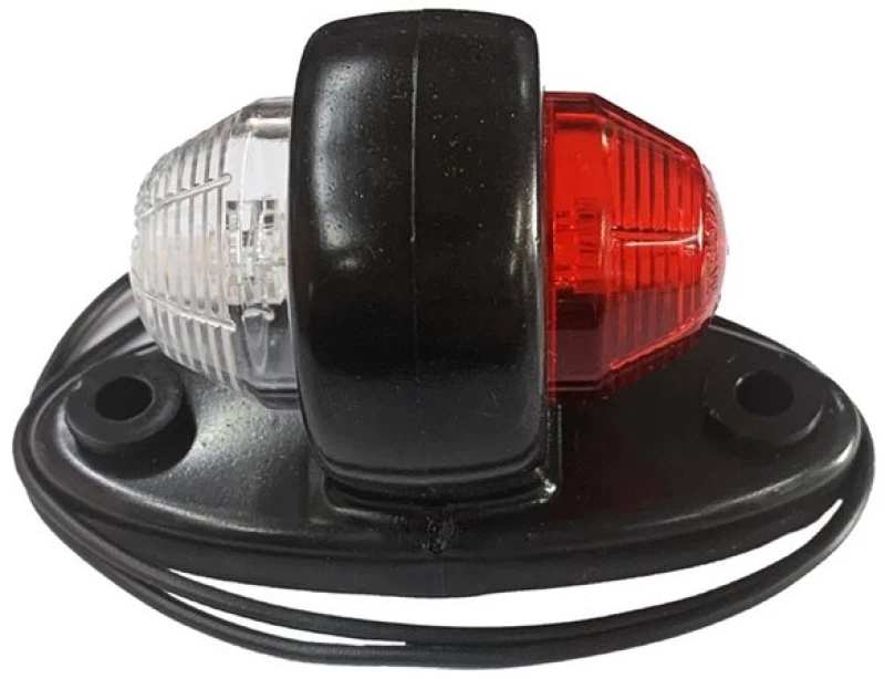 Φωσ Ογκου Ld465 12/24v 2led Κοκκινο/ Λευκο (διπλησ Οψησ) Στρογυλλο 1τεμ.