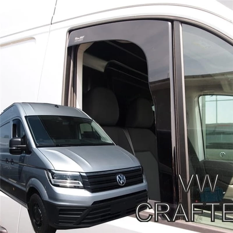 Vw Crafter 2017+ Ζευγαρι Ανεμοθραυστεσ Απο Ευκαμπτο Φιμε Πλαστικο Heko - 2 Τεμ.