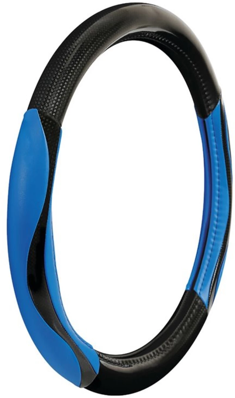 Καλυμμα Τιμονιου Silverstone (m) 37/39 Cm Carbon /μαυρo-μπλε Δερματινη Αοσμο Eco-friendly