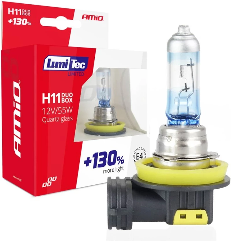 H11 12v 55w Pgj19-2 Lumitec Limited +130% Up To 40m Amio - 2 Τεμ.