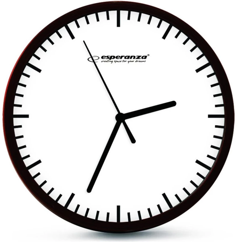 Esperanza Ρολόι Τοίχου Budapest Ehc010w, 20cm, Λευκό