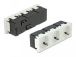 Delock Τριπλό Module Πρίζας Ρεύματος Easy 45 81323, 45°, 45x45mm, 5τμχ