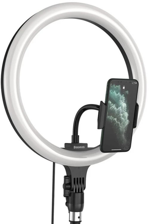 Baseus Φωτιστικό Δαχτυλίδι Led Crzb12-b01, 12", Χωρίς Τρίποδα, Μαύρο