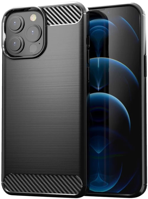 Powertech Θήκη Carbon Mob-1657 Για Iphone 13 Pro, Μαύρη
