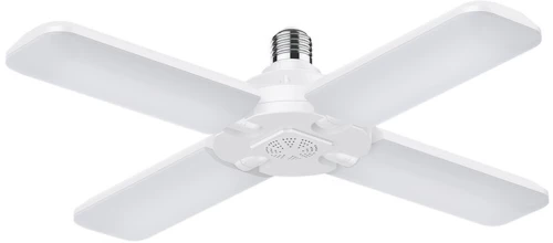 Powertech Led Λάμπα E27-018, 4x Αναδιπλούμενα Πτερύγια, 52w, 4000k, E27