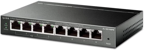 Tp-link Easy Smart Switch Tl-sg108pe, 8-port Gbit, 4-port Poe, Ver. 5.0