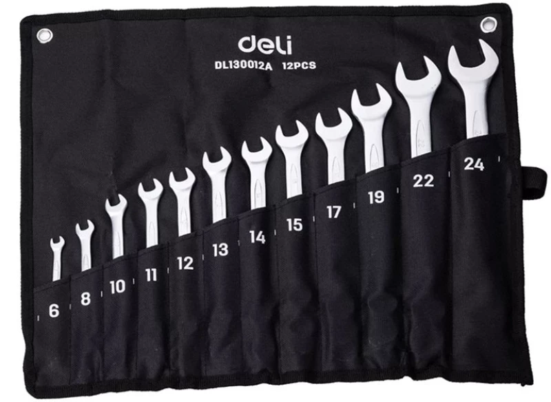 Deli Σετ Γερμανοπολύγωνα Κλειδιά Dl130012a, 6-24mm, 12τμχ