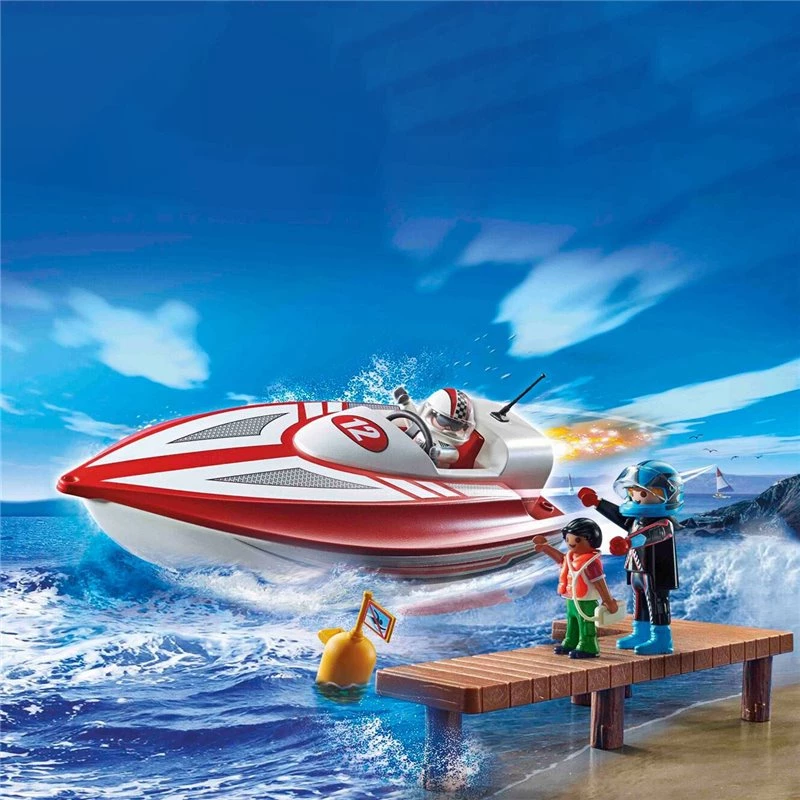 Playmobil Αγωνιστικό Ταχύπλοο Σκάφος Με Μοτέρ