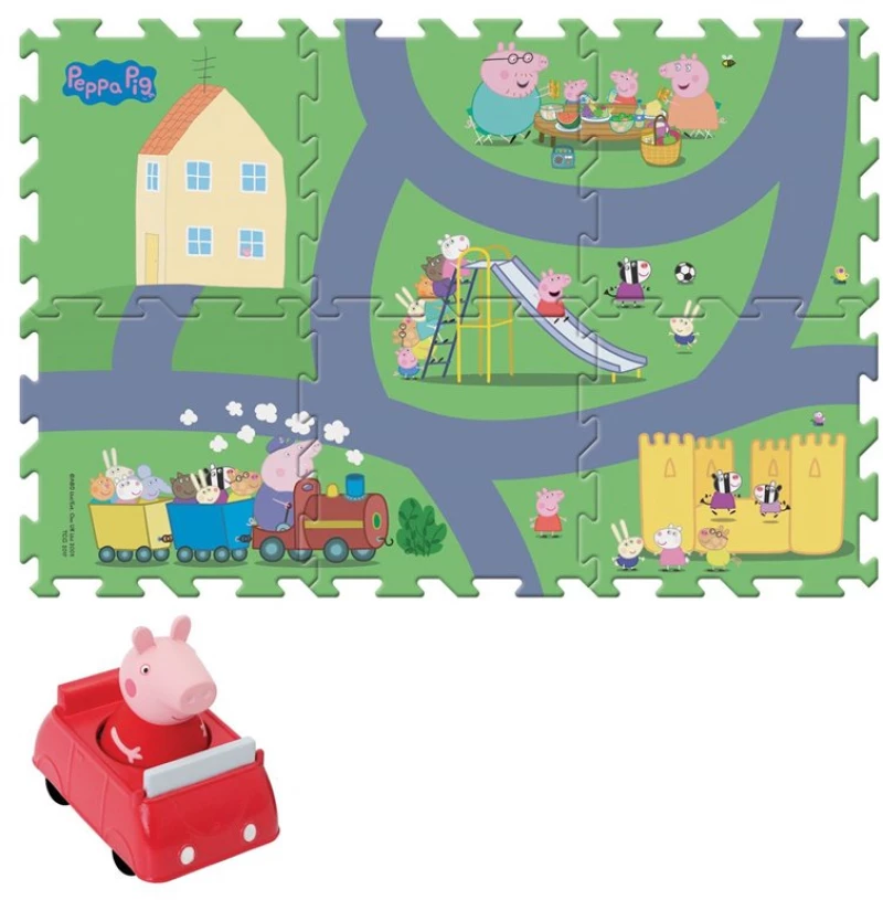 Χαλάκι Παζλ Megamat Με Όχημα Peppa Pig - Giochi Preziosi