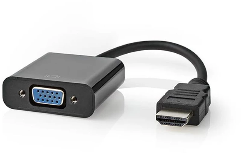 Nedis Ccgt34900bk02 Hdmi - Vga Adapter Cable Hdmi Connector Vga Female + 3.5 Mm