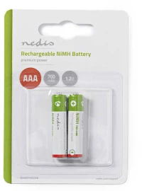 Nedis Banm7hr032b Rechargeable Ni-mh Battery Aaa, 1.2v, 700 Mah, 2 Pieces, Blist