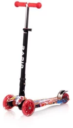 Πατίνι Scooter Rapid Τρίτροχο Με Φωτιζόμενους Τροχούς Graffiti Lorelli (kόκκινο)