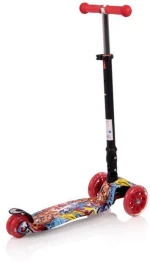 Πατίνι Scooter Rapid Τρίτροχο Με Φωτιζόμενους Τροχούς Graffiti Lorelli (kόκκινο)