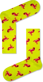 Vtex Socks Γυναικείες κάλτσες Lime Flamingo