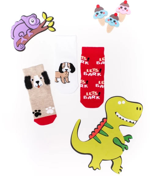 Vtex Socks Παιδικές Κάλτσες Σετ "Let's Bark"