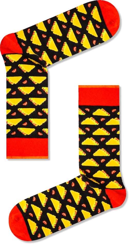 Vtex Socks Ανδρικές κάλτσες Μαύρο "Tacos"