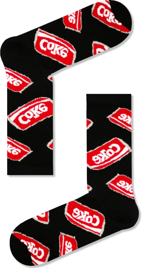 Vtex Socks Unisex Κάλτσες Μαύρες Coca-Cola