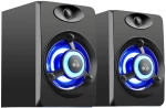POWERTECH ηχεία Crystal sound PT-842, 2x 3W, 3.5mm, μαύρα