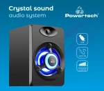 POWERTECH ηχεία Crystal sound PT-842, 2x 3W, 3.5mm, μαύρα