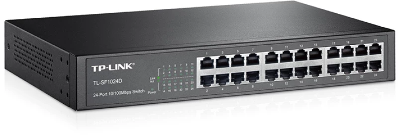 TP-LINK Desktop Switch TL-TL-SF1024D, 10/100Mbps, 24 Θύρες, Ver. 3.0