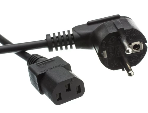 POWERTECH καλώδιο τροφοδοσίας CAB-P028  3x 0.50mm  1.5m  μαύρο  10τμχ