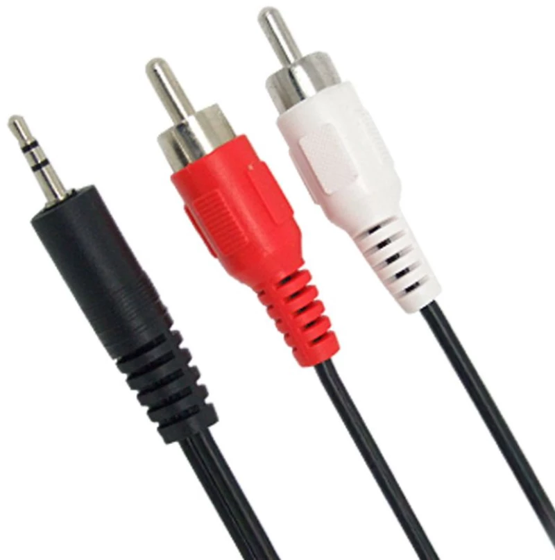 POWERTECH καλώδιο 3.5mm σε 2x RCA CAB-R009, 5m, μαύρο