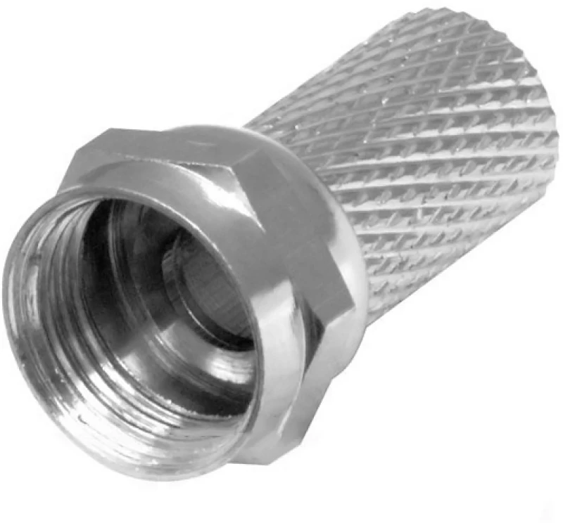 POWERTECH αντάπτορας F-PLUG νικελίου CAB-V015, 20mm, 5τμχ