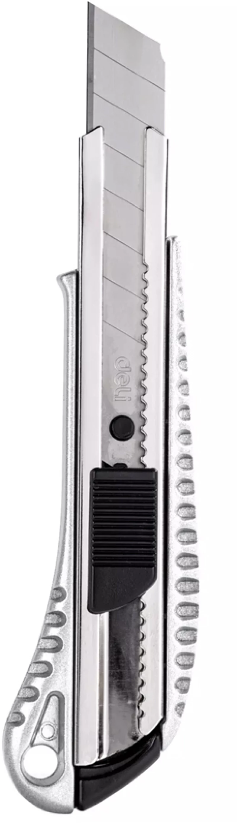 DELI μεταλλικό κοπίδι με ασφάλεια DL4255  18mm  ασημί