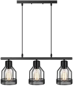 POWERTECH φωτιστικό οροφής HLL-0057  3x E27  24x60.5cm  μεταλλικό  μαύρο