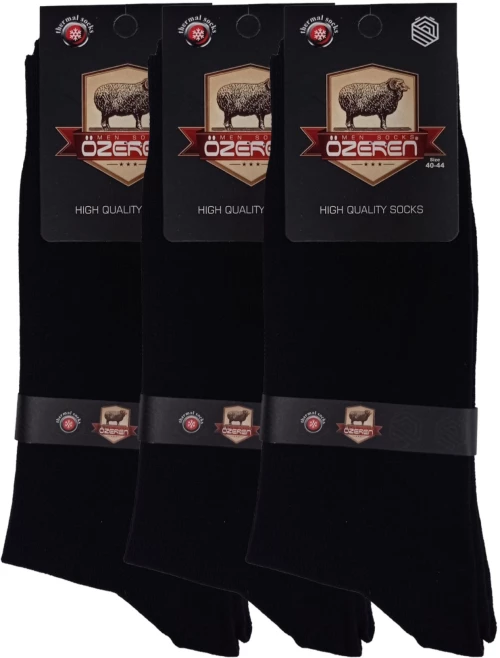 Μαλλοβάμβακες Κάλτσες 3 Pack Μαύρο