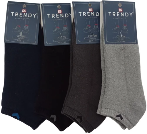 Πετσετέ Κάλτσες Αστραγάλου Σετ 4 Ζευγάρια Trendy Multicolor