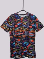 Neon lights printed shirt