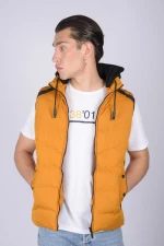 Puffer Vest με κουκούλα