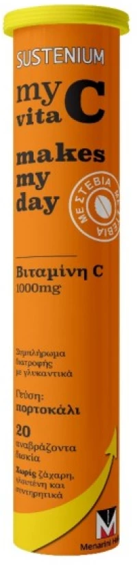 Sustenium My Vita C | Makes My Day | 1000mg  (20 αναβράζοντα δισκία)