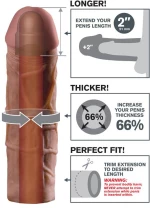 FANTASY X-TENSIONS MEGA 3" EXTENSION BROWN 20.3cm