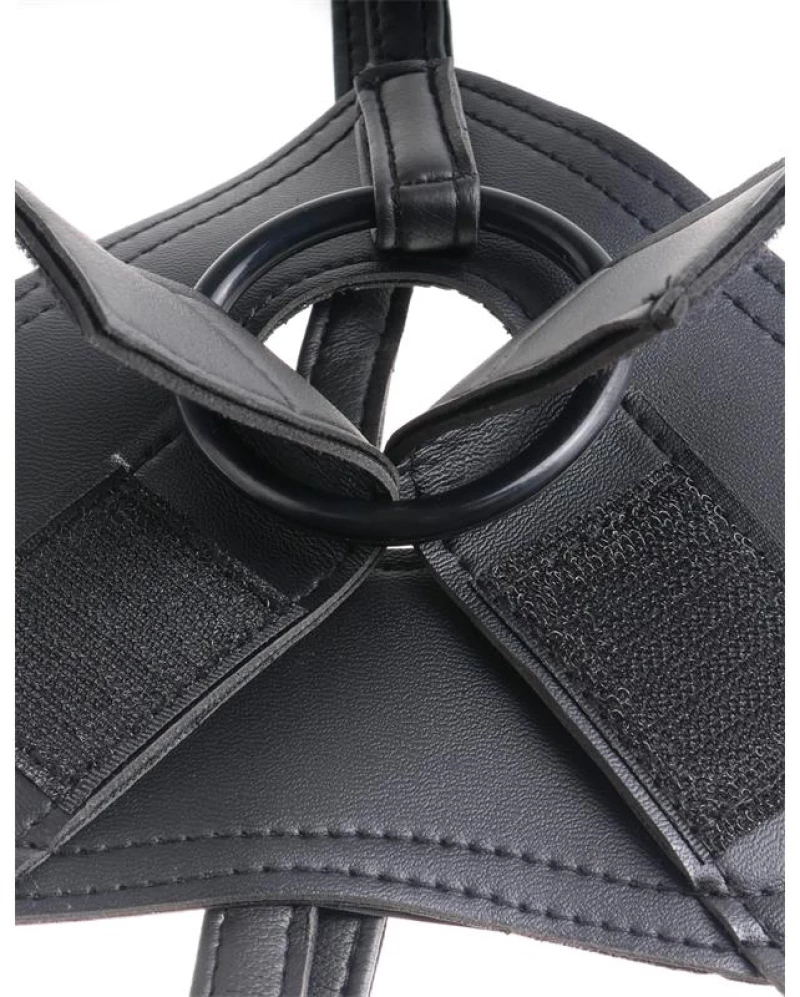 KING COCK STRAP-ON WITH DILDO 9" BLACK 23cm - ΣΤΡΑΠΟΝ 23εκ