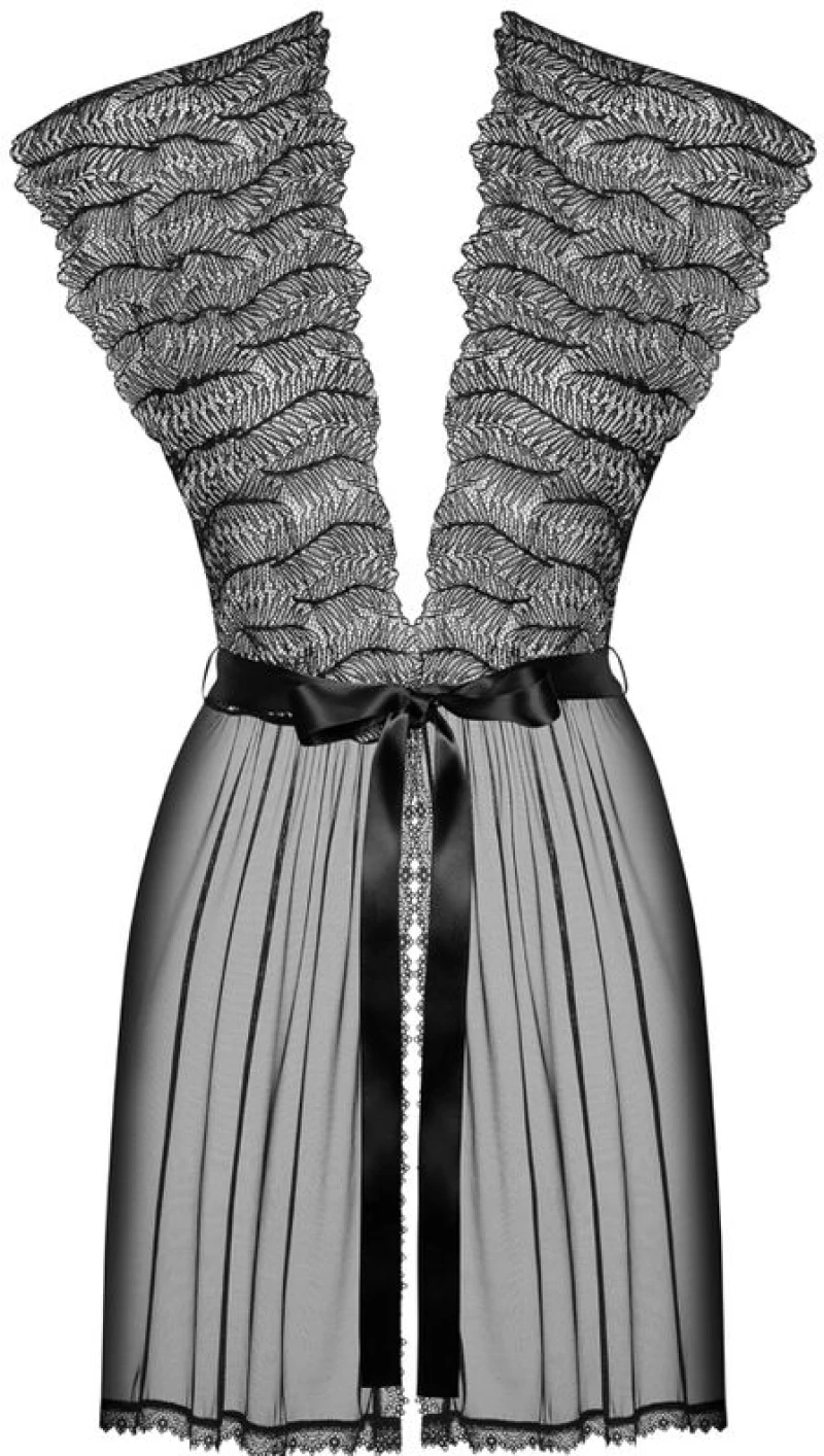 OBSESSIVE ROMANESA PEIGNOIR BLACK