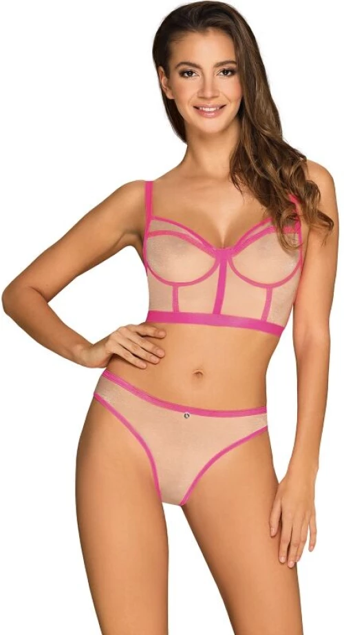 OBSESSIVE NUDELIA TWO PIECES SET PINK