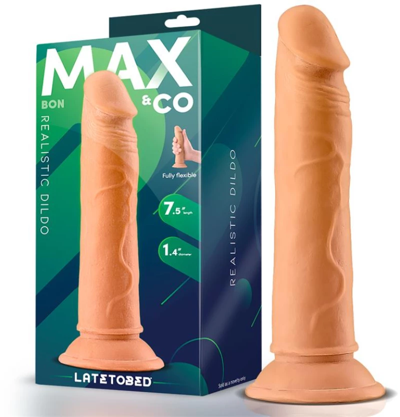 MAX & CO BON REALISTIC DILDO WITH SUCTION CUP FLESH 19cm