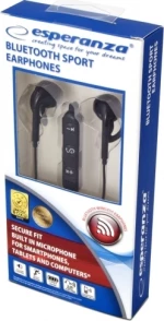 Esperanza EH187K In-ear Bluetooth Handsfree Ακουστικά με Αντοχή στον Ιδρώτα Μαύρα