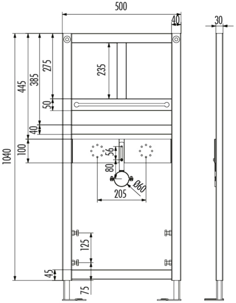 Creavit GLM100.01 - Βαση στηριξης νιπτήρα