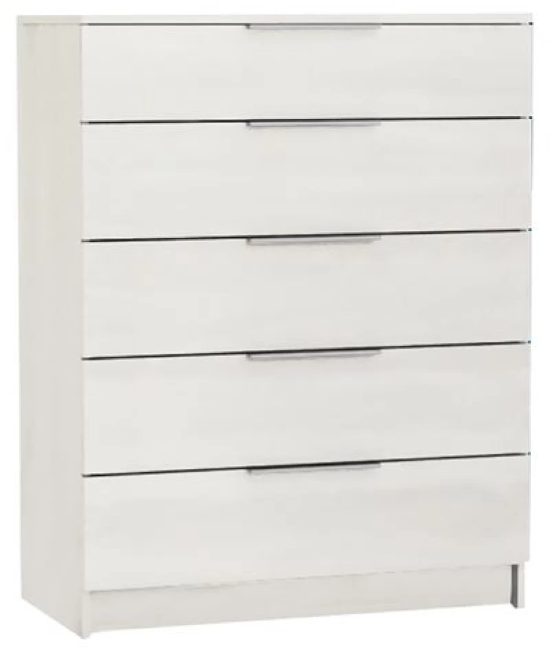 DRAWER Συρταριέρα με 5 Συρτάρια, Απόχρωση Άσπρο