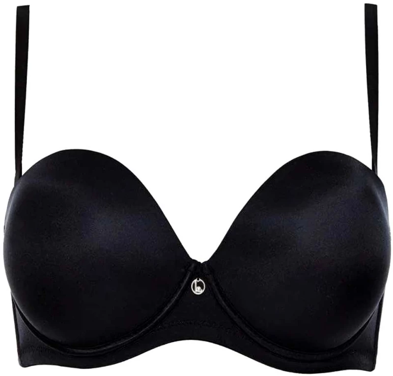 Lormar Σουτιέν Strapless Push-Up Extra Double - Μαύρο