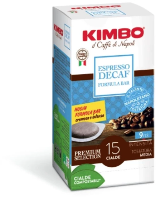 Ταμπλέτες Espresso ESE Kimbo Decaffeinato 15 τεμάχια