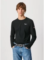 ΜΠΛΟΥΖΕΣ | ΖΑΚΕΤΕΣ Pepe Jeans NOS ORIGINAL BASIC 2 LONG N ΜΠΛΟΥΖΑ ΑΝΔΡΙΚΟ PEPE JEANS ΜΑΥΡΟ