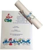 Προσκλητήριο Βάπτισης Στρουμφάκια