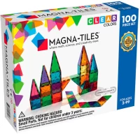 Magna-Tiles μαγνητικά Πλακίδια Clear Colors σετ 100τμχ