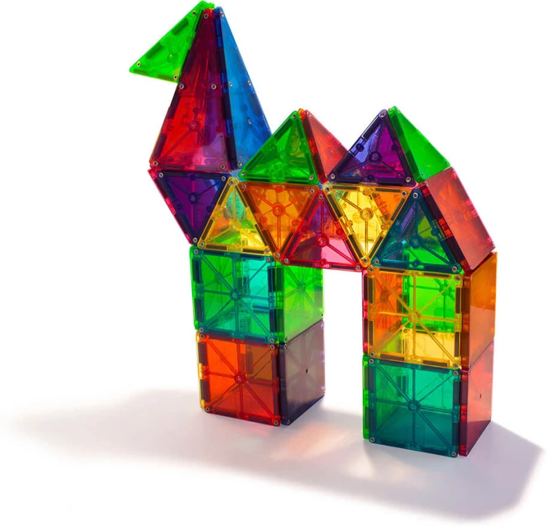 Magna-Tiles μαγνητικά Πλακίδια Clear Colors σετ 100τμχ