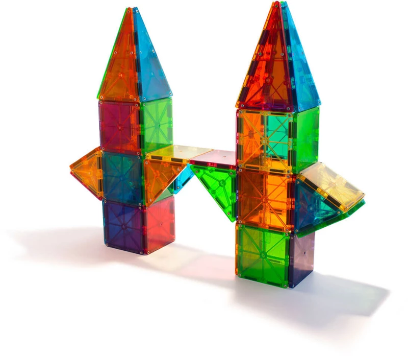 Magna-Tiles μαγνητικά Πλακίδια Clear Colors σετ 100τμχ
